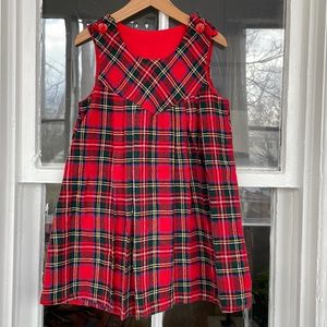Vintage red pleated schoolgirl dress